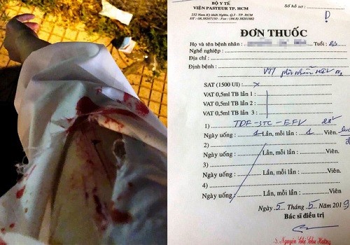 Bản tin 8H: Bị rạch tay lúc dừng đèn đỏ, cô gái phải điều trị phơi nhiễm HIV N. đang phải điều trị chống phơi nhiễm HIV - Ảnh: Tổ Quốc