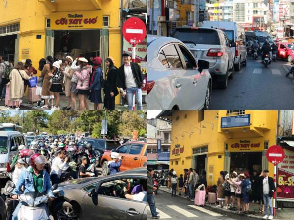 Giới trẻ xếp hàng dài chờ check-in chụp ảnh, Đà Lạt Giới trẻ xếp hàng dài chờ check-in chụp ảnh, Đà Lạt "quá tải" dịp nghỉ Tết Dương lịch