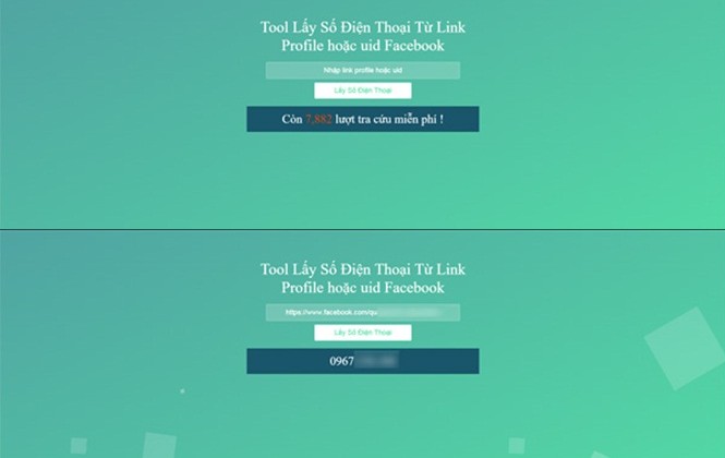 Website có thể tìm số điện thoại từ bất kỳ Facebook nào, kể cả đã ẩn thông tin Website có thể tìm số điện thoại từ bất kỳ Facebook nào, kể cả đã ẩn thông tin