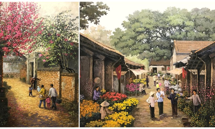 Bộ tranh ‘Tết quê nhà’ của họa sĩ 9X Trần Nguyên làm nao lòng những người con xa xứ