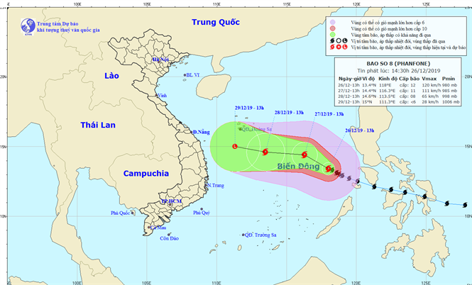 Gặp 'sát thủ' không khí lạnh, bão số 8 có thể tan ngay trên biển Bão số 8 được dự báo tan ngay trên biển do gặp không khí lạnh.