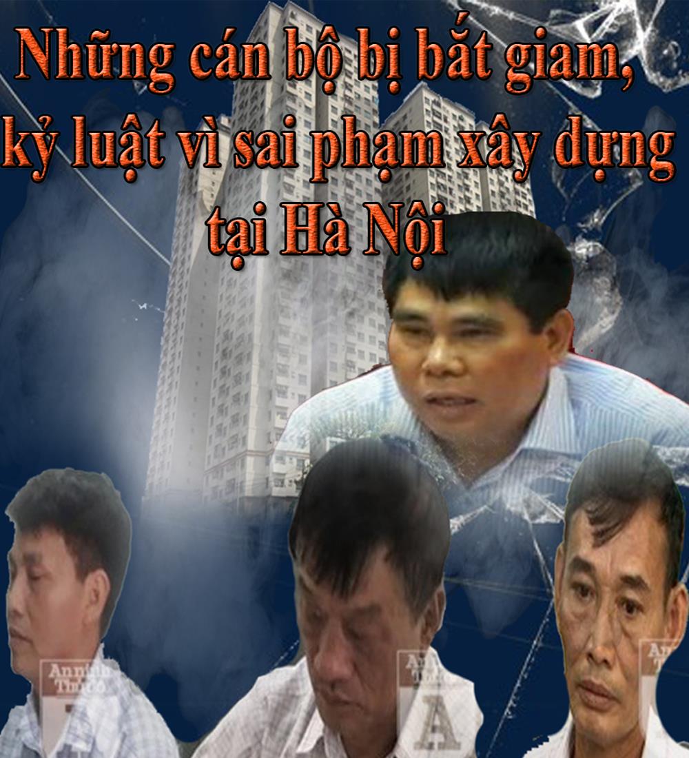 Những cán bộ bị bắt giam, kỷ luật vì sai phạm xây dựng tại Hà Nội Những cán bộ bị bắt giam, kỷ luật vì sai phạm xây dựng tại Hà Nội