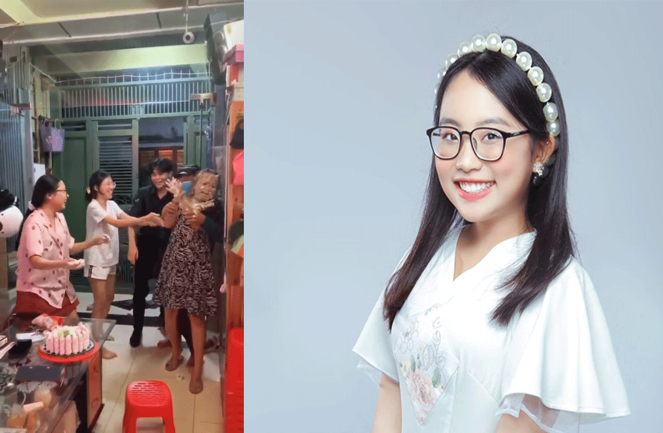 Phương Mỹ Chi bị chỉ trích phản cảm khi bôi bánh kem lên khắp mặt, tóc của mẹ