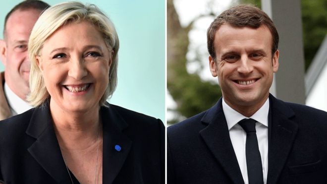 Bất cứ ai làm Tổng thống Pháp, châu Âu cũng đều 'nghiêng ngả' Bà Marine Le Pen và ông Emmanuel Macron sẽ bước vào vòng 2 của cuộc bầu cử Tổng thống Pháp hôm 7/5 tới. Ảnh: AFP