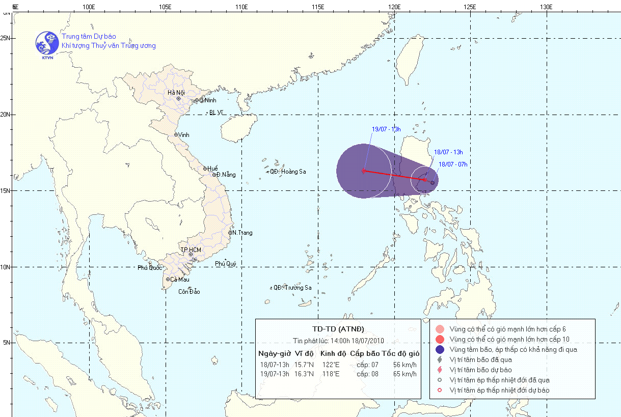 Lại thêm áp thấp nhiệt đới ngoài biển Đông
