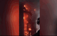 Nín thở nhìn toà nhà cao tầng ở Trung Quốc cháy rực như đuốc