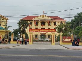 TAND huyện Đông Hưng, tỉnh Thái Bình xử sơ thẩm lần 2 vu con nuôi Đường "Nhuệ" đánh người - Ảnh: Hoàng Long