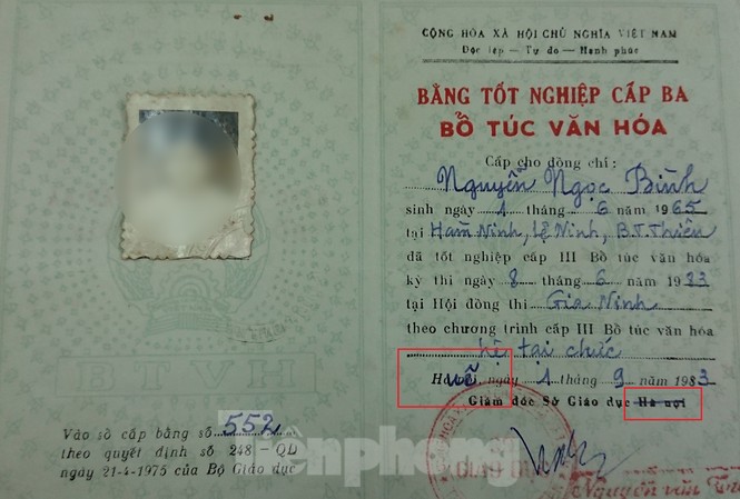 Vì sao bằng cấp 3 của Phó bí thư Thường trực huyện ủy lại bị sửa chữa? Bằng cấp 3 hệ bổ túc của ông Nguyễn Ngọc Bình – Phó Bí thư Huyện ủy, Chủ tịch HĐND huyện Mđrắk.