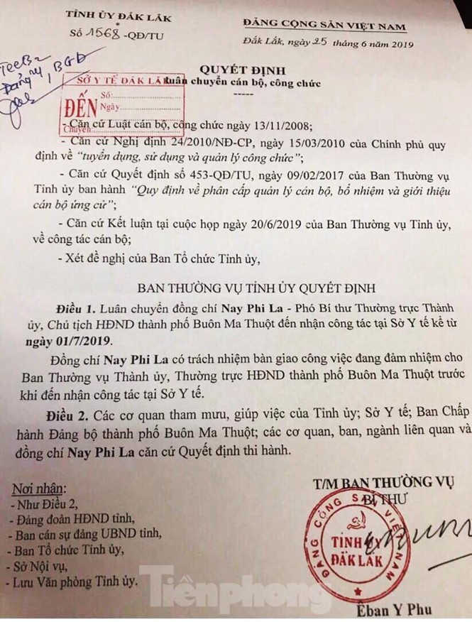 Phó Bí thư Thành ủy nhận nhiệm vụ tại Sở Y tế Đắk Lắk từ ngày 1/7 - ảnh 1