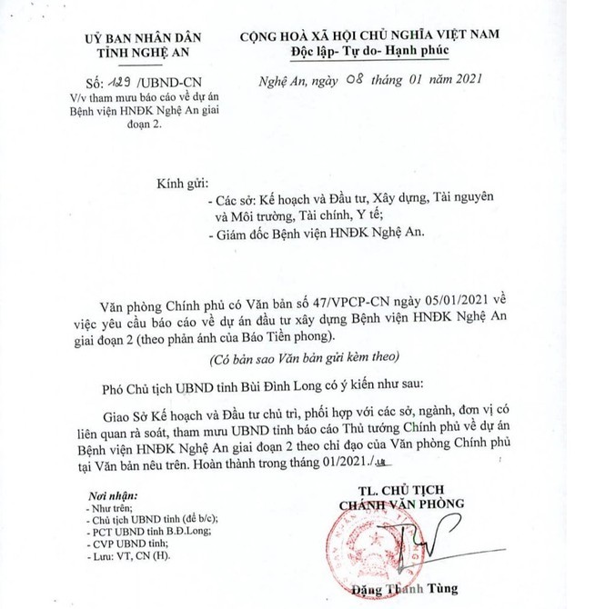 Thủ tướng Chính phủ yêu cầu Nghệ An báo cáo Dự án Bệnh viện nghìn tỷ chậm tiến độ - ảnh 2
