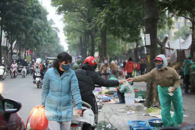 Hà Nội tái diễn 'chợ cóc' tự phát khi Tết Nguyên đán cận kề - ảnh 9