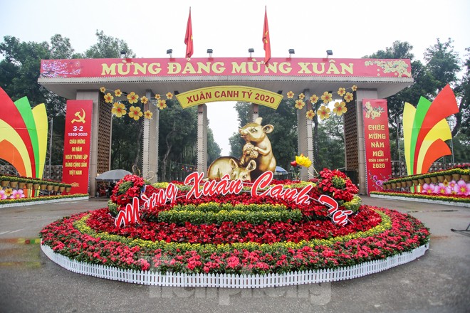 Đường phố Hà Nội trang hoàng đón Tết Canh Tý 2020 - ảnh 7