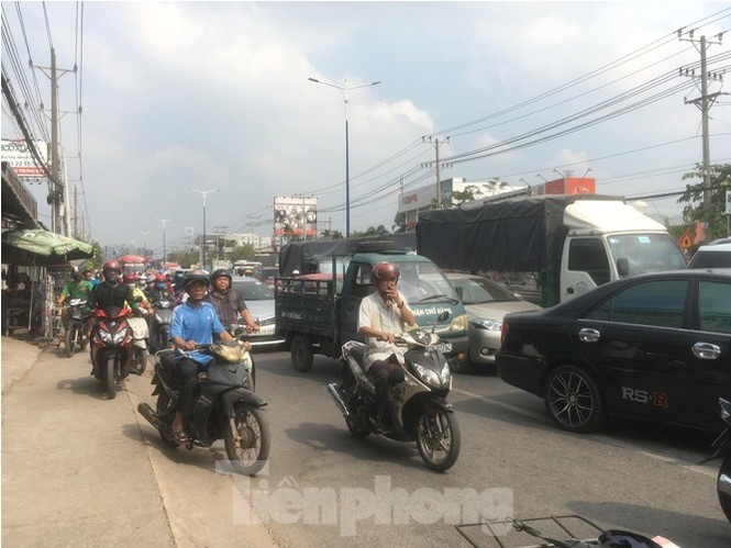 Xe chở 50 con heo tông vào nhà dân khiến quốc lộ 13 kẹt cứng 2km - ảnh 1