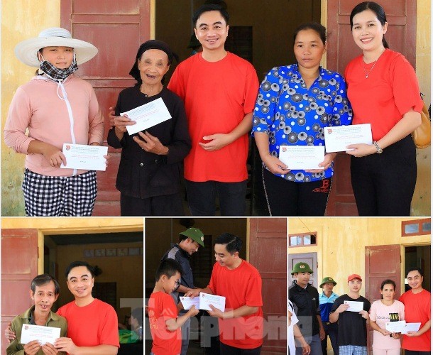 Thanh niên Bình Phước cùng văn nghệ sĩ vượt nghìn dặm cứu trợ cô, trò vùng lũ - ảnh 2