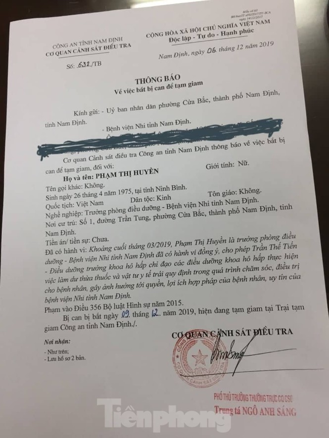 Nữ Trưởng phòng điều dưỡng mở đường cho vụ 'ăn bớt' thuốc tại bệnh viện Nhi - ảnh 1