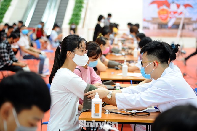 Hàng ngàn bạn trẻ tham gia chương trình hiến máu