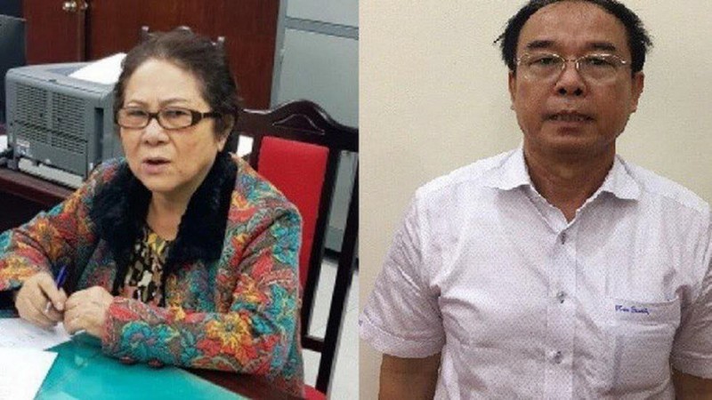 Ông Nguyễn Thành Tài hầu tòa cùng bà Dương Thị Bạch Diệp  trong một vụ án chiếm đất công
