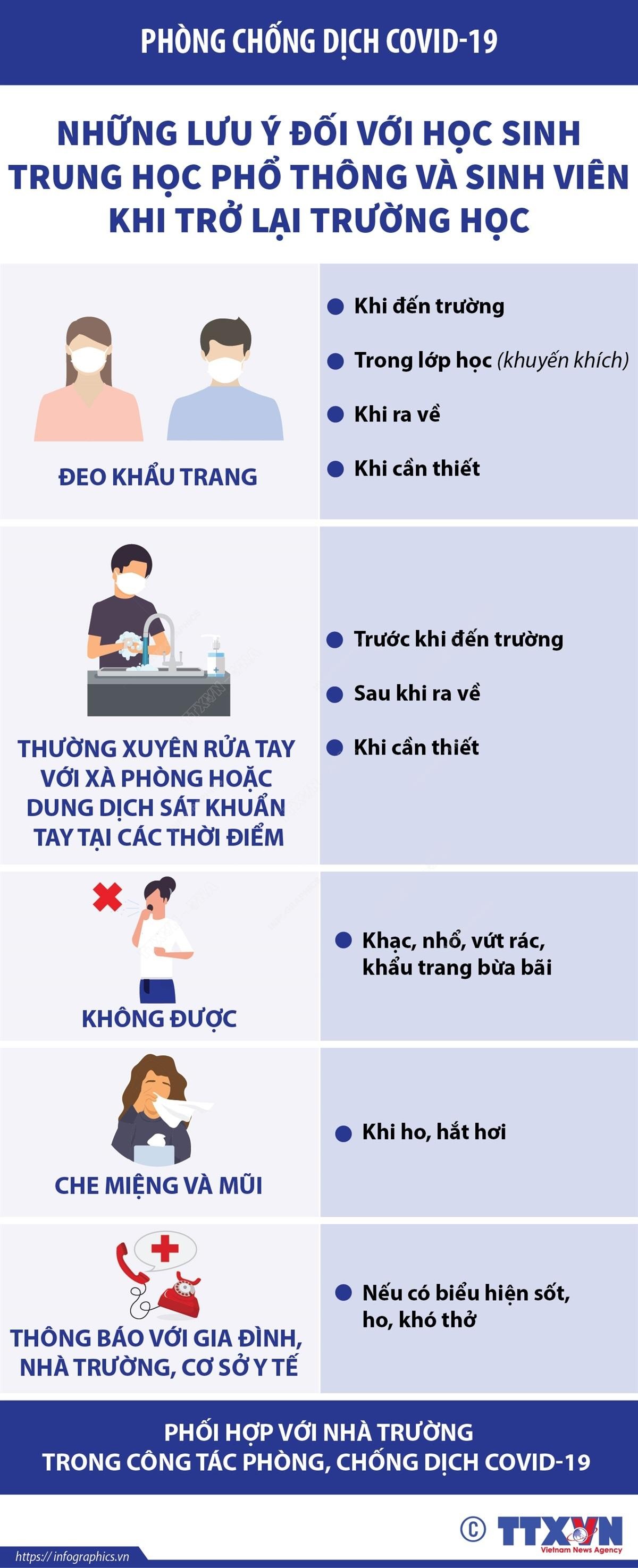 Những lưu ý đối với học sinh, sinh viên khi trở lại trường học ảnh 2