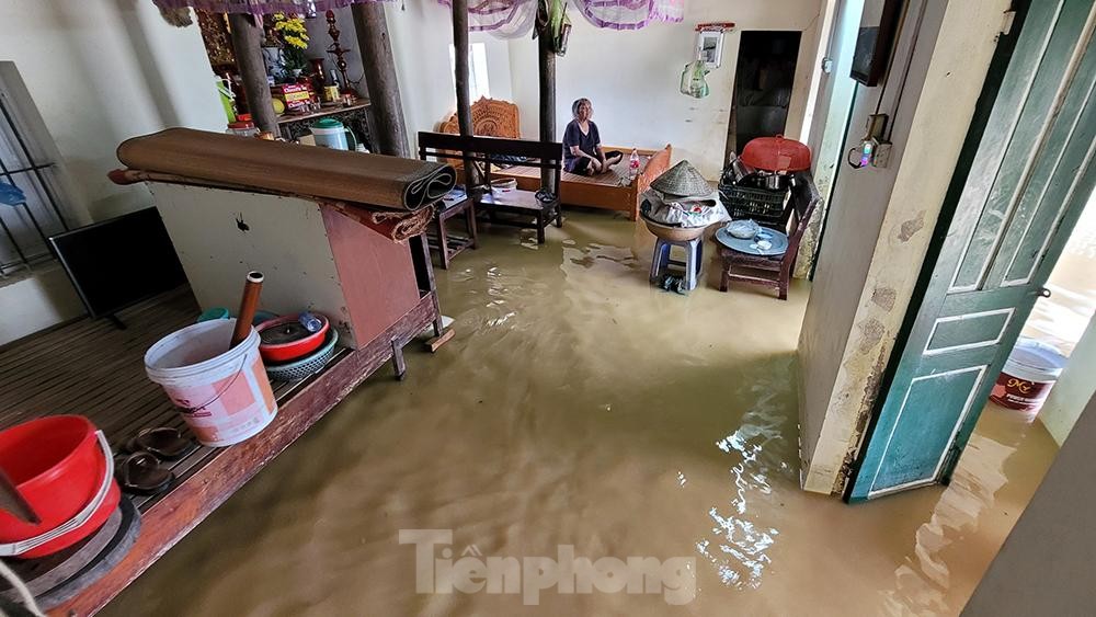 Người dân Chương Mỹ ngồi trên giường chờ nước rút ảnh 2