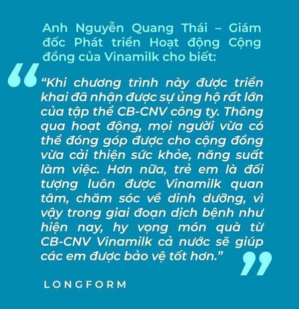'Triệu bước đi, đẩy lùi cô-vi' - Tấm lòng của nhân viên Vinamilk dành cho trẻ em khó khăn ảnh 6