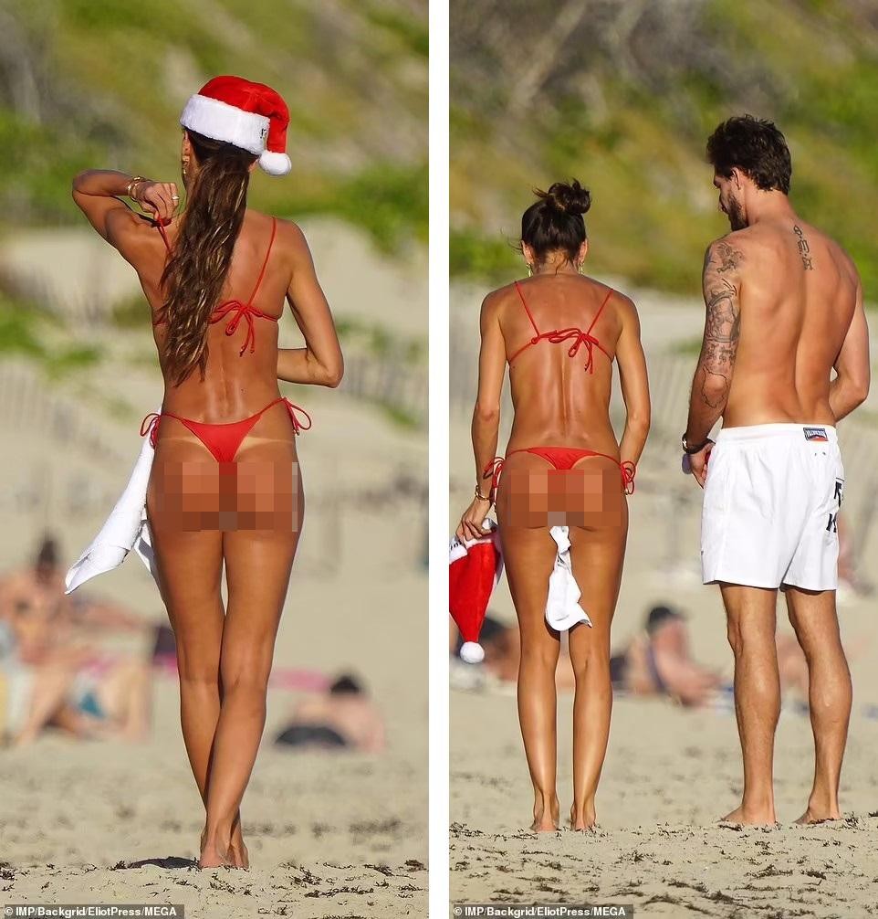 ‘Thiên thần’ Izabel Goulart ‘rực lửa’ trong bộ bikini tí hon đậm không khí Giáng sinh ảnh 7