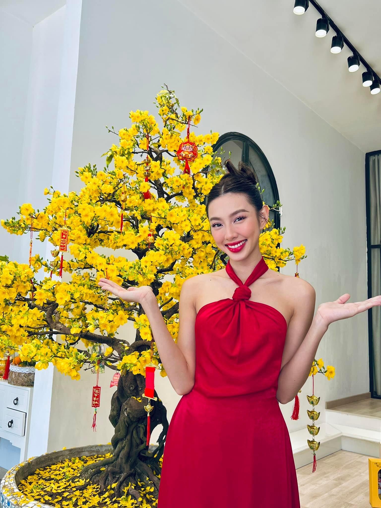 Hoa hậu Thuỳ Tiên chuộng váy yếm khoe vai trần sexy ảnh 7