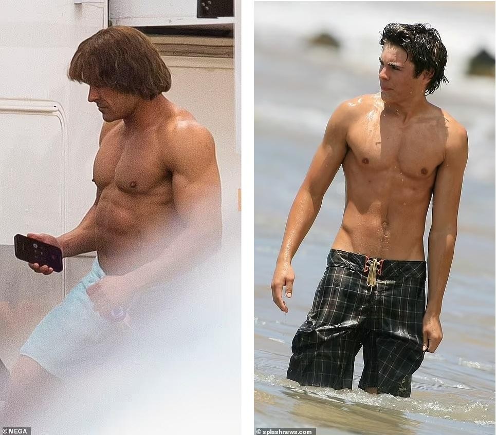 Zac Efron quấn khăn tắm đi quanh phim trường, ngoại hình khó nhận ra ảnh 4