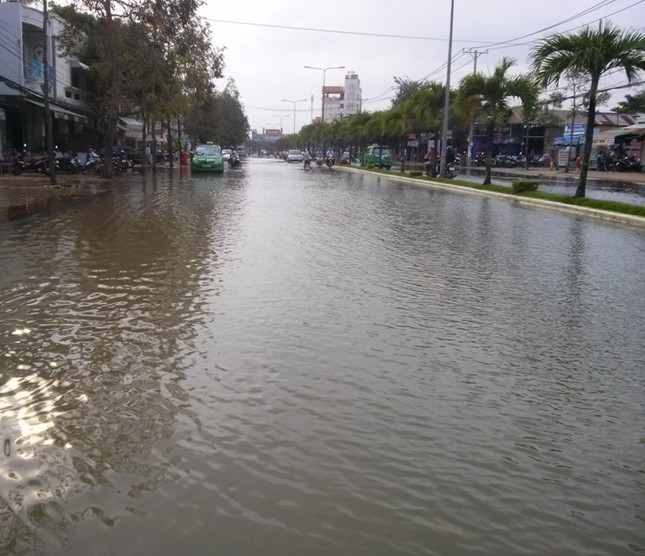 Đường phố Cần Thơ chìm trong nước do triều cường ảnh 6