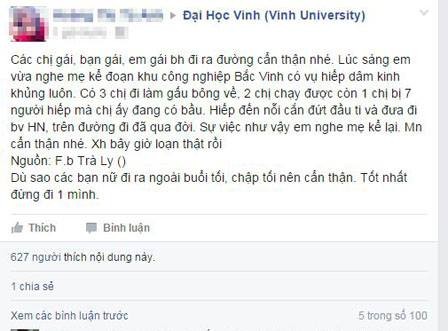 Thực hư tin đồn thai phụ bị cưỡng hiếp dẫn đến tử vong ảnh 1