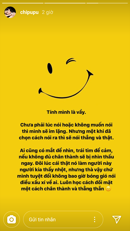 Chi Pu đáp trả sau status ẩn ý của Gil Lê? ảnh 2
