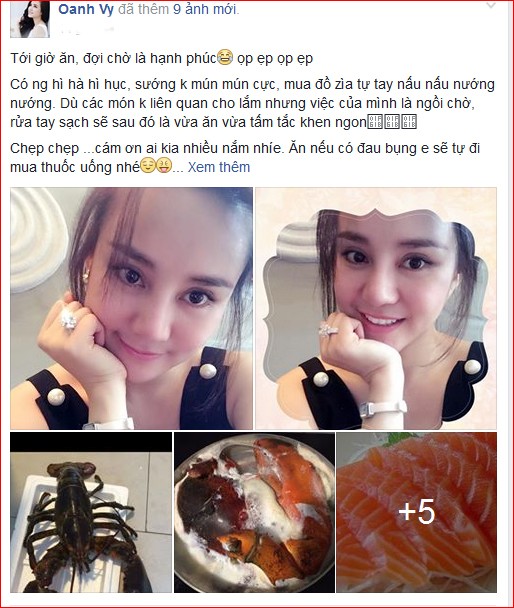 Vy Oanh khoe khéo nhẫn kim cương ảnh 1