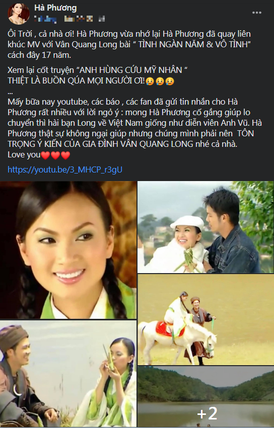 Showbiz 4/1: Hà Phương tiết lộ lý do không thể đưa linh cữu Vân Quang Long về Việt Nam ảnh 1