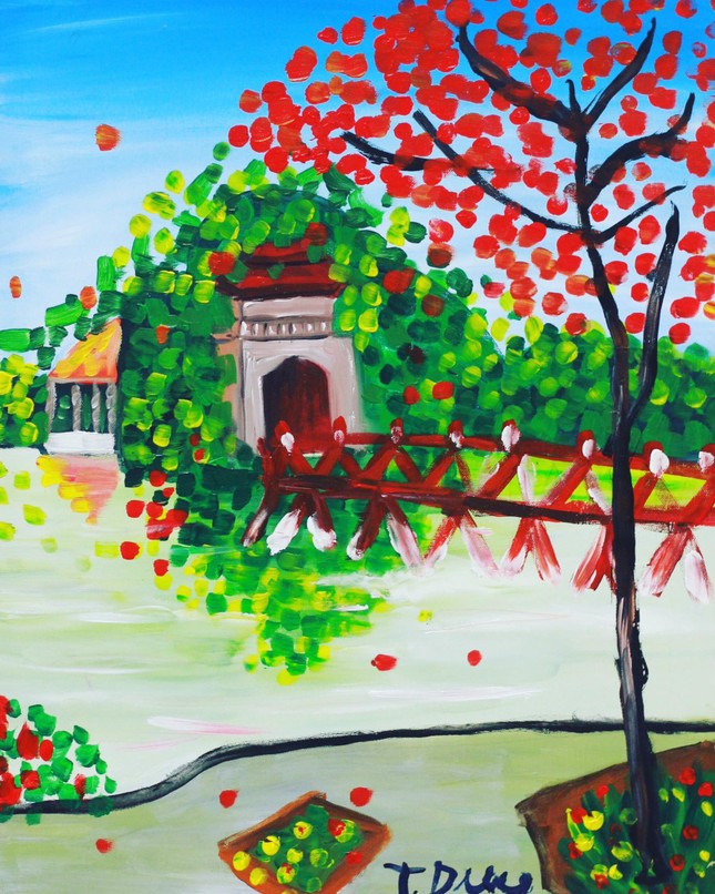 Học trò đặc biệt của diễn viên Lương Giang bày triển lãm ‘Sắc màu-Những mảnh ghép’ ảnh 3