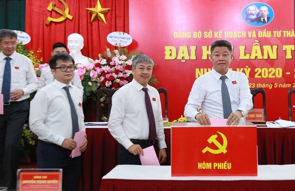 Đại hội Đảng bộ Sở KH&ĐT và Sở TM&MT: Hai Giám đốc Sở được bầu làm Bí thư Đảng ủy ảnh 1