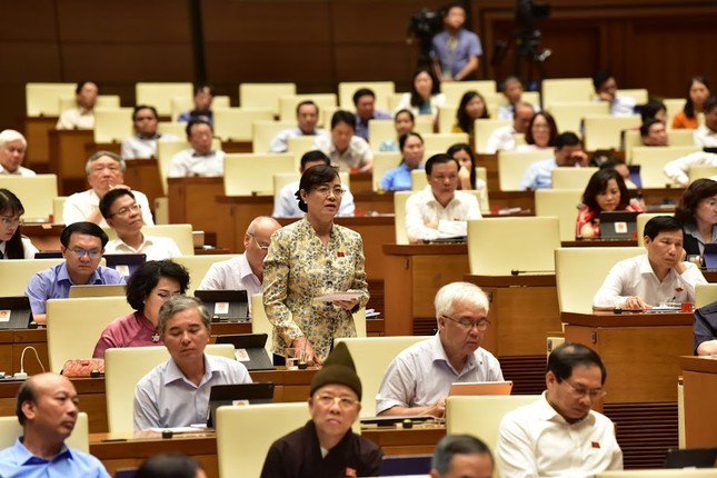 Bà Nguyễn Thị Quyết Tâm bật khóc trước Quốc hội khi nói về tăng giờ làm thêm ảnh 2