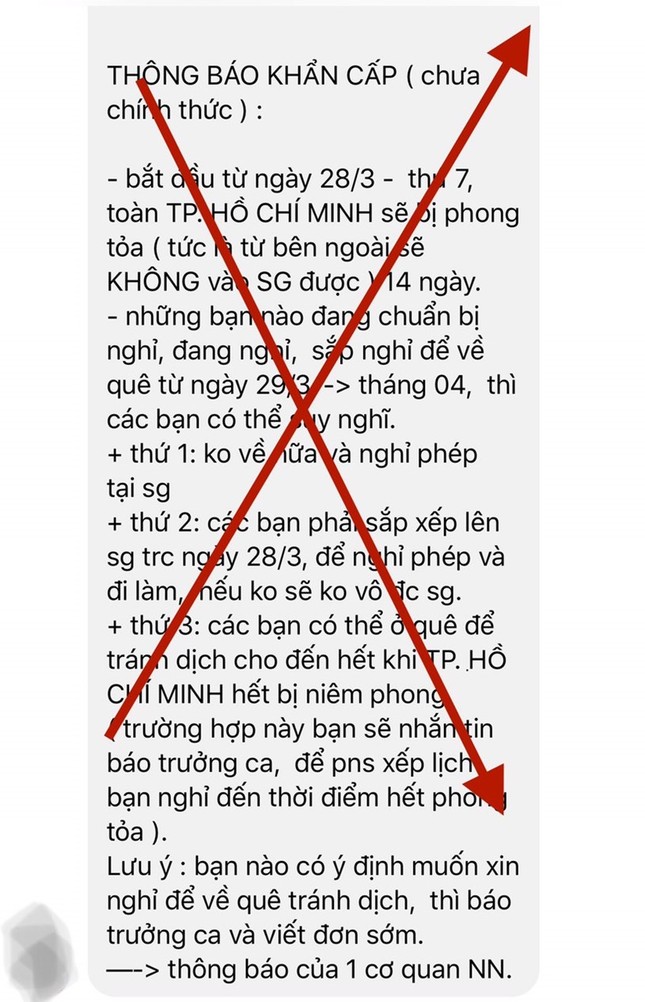 18 tài khoản đăng tin bịa đặt về việc phong tỏa TPHCM ảnh 2