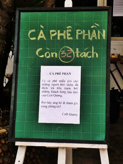 Quán cà phê phần cho người lao động nghèo ở Hà Nội ảnh 1