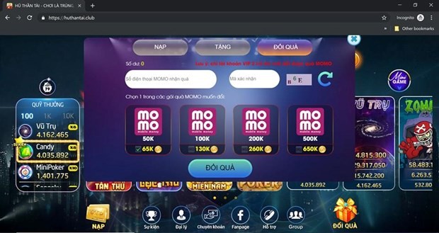 Lại xuất hiện thêm một game cờ bạc trá hình trên Internet ảnh 3
