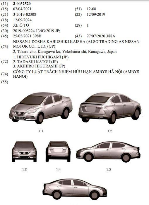 Hai mẫu xe khác của Nissan được cấp bằng độc quyền kiểu dáng công nghiệp.