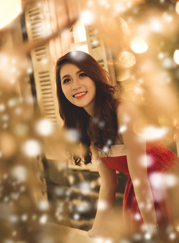 Á khôi Imiss Thăng Long vai trần gợi cảm đón Noel ảnh 7