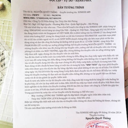 Những tình tiết mới quanh vụ tàu Sunrise 689 bị cướp ảnh 2