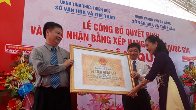 Hải Vân quan đón nhận bằng di tích quốc gia ảnh 1