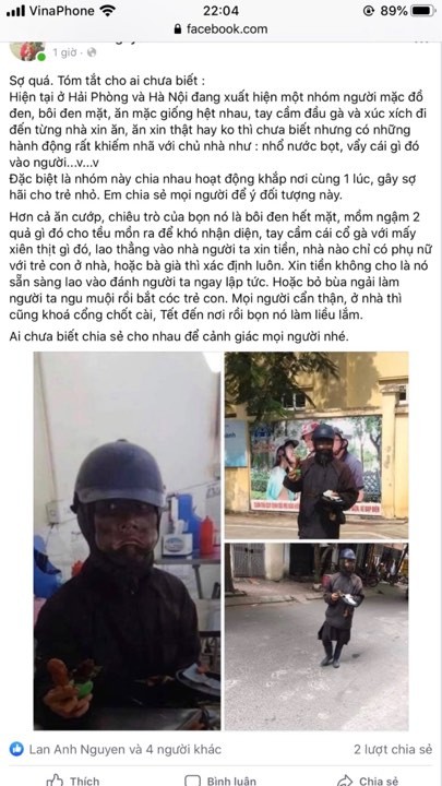 Giáo viên, học sinh lo lắng về ăn mày mặt đen cầm đầu gà gây náo loạn ảnh 1