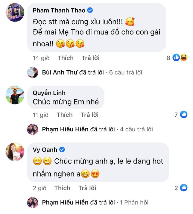 Hiếu Hiền xác nhận vợ mang bầu lần 3, dàn sao Việt hào hứng chúc mừng ảnh 2