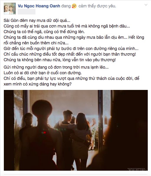 Á hậu Hoàng Oanh: “Hết lòng với nhau rồi nên chẳng buồn thêm nữa“ ảnh 1