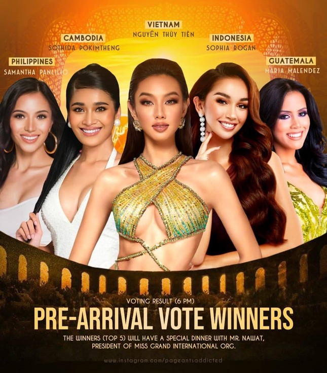Vừa đặt chân đến Thái Lan, Thuỳ Tiên đã nhận tin vui đứng đầu cuộc bình chọn ở Miss Grand 2021 ảnh 9