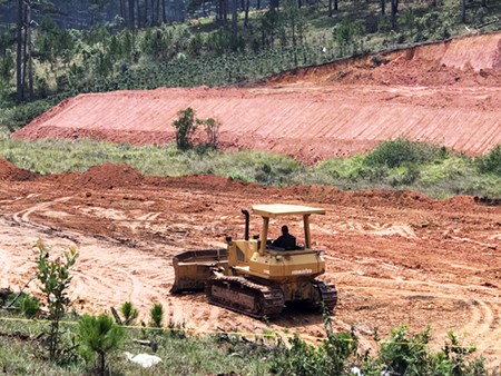 Lâm Đồng: Mặc lệnh cấm, nhiều phương tiện vẫn san bạt núi đồi ảnh 1