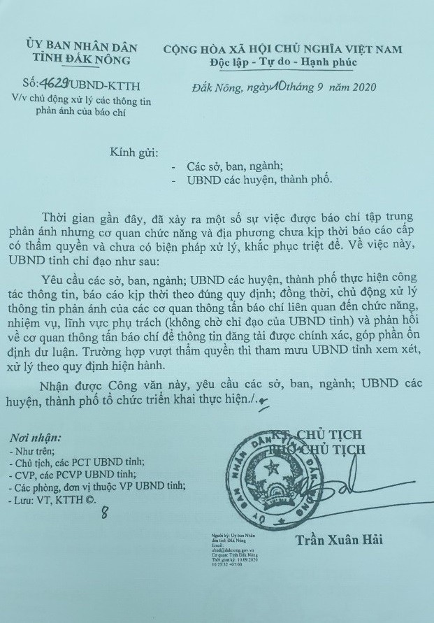 Đắk Nông ra văn bản chỉ đạo 'mở cửa' với báo chí ảnh 1
