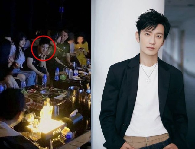 Huỳnh Hiểu Minh cùng 10 mỹ nữ vui vẻ trong bar, Angelababy thoải mái hôn trai lạ ảnh 1