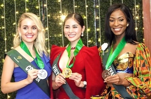 Người đẹp Hoàng Hạnh đoạt giải vàng ở Miss Earth ảnh 2